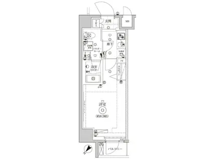 レアライズ押上(1K/3階)の間取り写真
