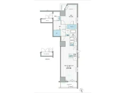 パークアクシス錦糸町ウエスト(1K/5階)の間取り写真