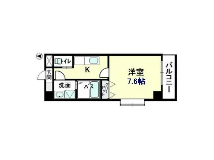 エーデルワイス本所(1K/7階)の間取り写真