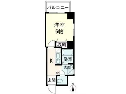 アリビオ両国(1K/2階)の間取り写真