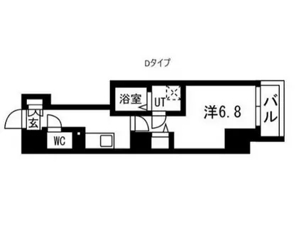 TRADIS秋葉原(1K/9階)の間取り写真