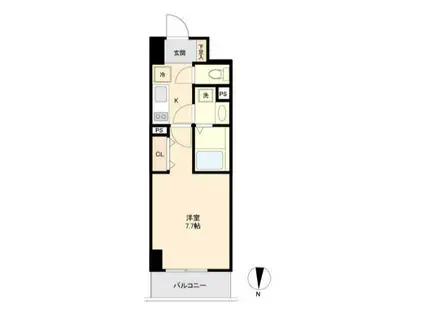 リテラス森下(1K/2階)の間取り写真