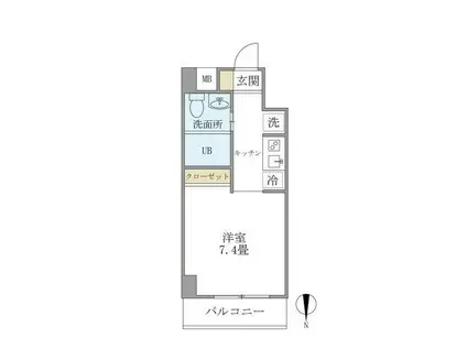 KDXレジデンス御徒町(1K/13階)の間取り写真