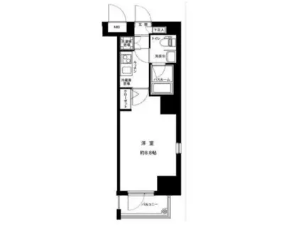 グランフォース秋葉原(1K/12階)の間取り写真