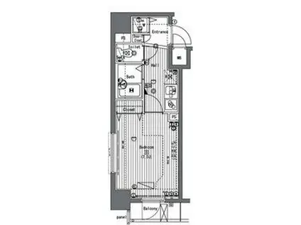ガラ・グランディ日本橋(1K/9階)の間取り写真