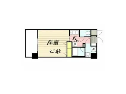 フォレスト茗荷谷(1K/2階)の間取り写真