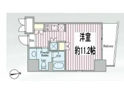 サンイング飯田橋(ワンルーム/4階)の間取り写真