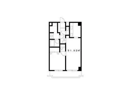 綾東ヴィレッジ弐番館(1LDK/5階)の間取り写真