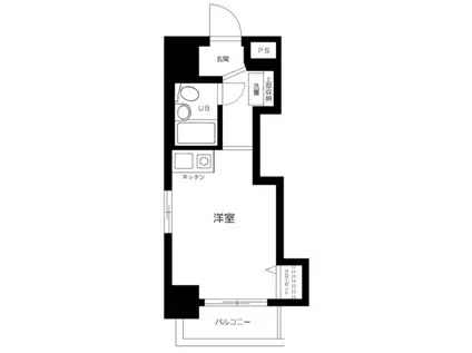 スカイコート両国(ワンルーム/9階)の間取り写真