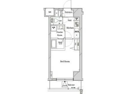 LINX AVENIR(1K/8階)の間取り写真