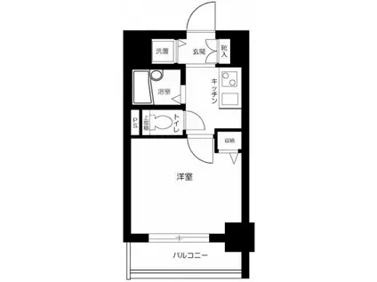 パークウェル浅草(1K/7階)の間取り写真