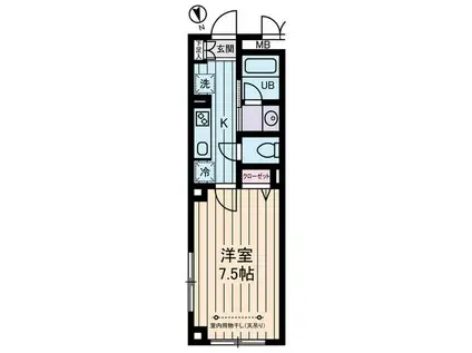 コーポTO(1K/3階)の間取り写真