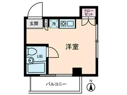 ダイヤモンドレジデンス西日暮里第三(ワンルーム/4階)の間取り写真