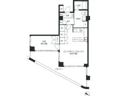 ヒューリック浅草一丁目(1LDK/4階)の間取り写真