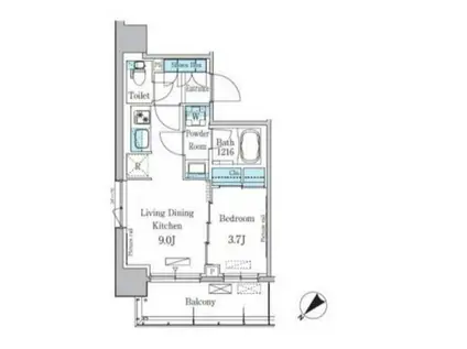 パークアクシス押上テラス(1LDK/5階)の間取り写真