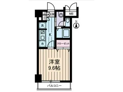 パストラーレ三ノ輪(1K/3階)の間取り写真