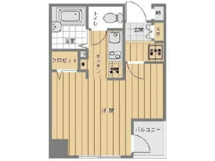 プレールドゥーク神田(ワンルーム/8階)の間取り写真