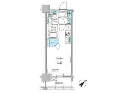 パークアクシス押上テラス(ワンルーム/2階)の間取り写真