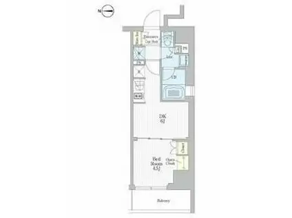 REFRAME 5 IRIYA(1DK/7階)の間取り写真