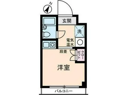 ダイホープラザ西日暮里(ワンルーム/3階)の間取り写真