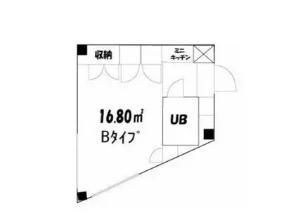 グランハイツⅡ(ワンルーム/5階)の間取り写真