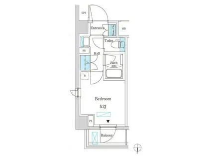 パークアクシス錦糸町スタイルズ(ワンルーム/2階)の間取り写真