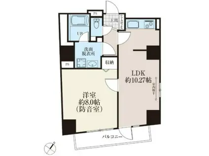 VORT 白山レジデンス(1LDK/5階)の間取り写真