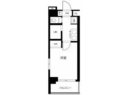 スカイコート神田須田町(1K/4階)の間取り写真