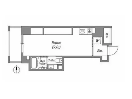 ASTILE秋葉原(ワンルーム/2階)の間取り写真