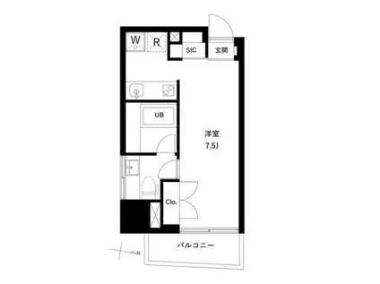 リテラス押上(ワンルーム/8階)の間取り写真