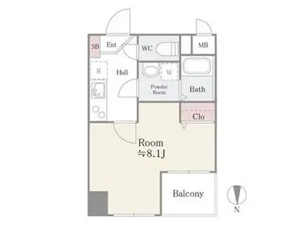 ナポレオーネKAITO(1K/5階)の間取り写真