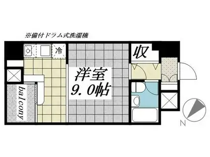 メゾンドヴィレ東神田(ワンルーム/3階)の間取り写真