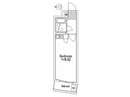 コスモ隅田アクティ(1DK/2階)の間取り写真