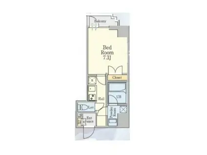 クレストコート蔵前(1K/5階)の間取り写真