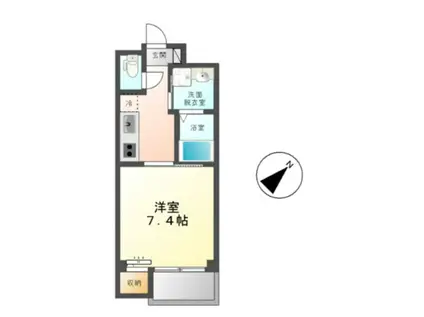 BLUME ISHIKAWA(1K/2階)の間取り写真