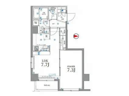 パティーナ本所吾妻橋(1LDK/4階)の間取り写真