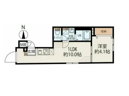 VILLA ARPEGGIO(1LDK/3階)の間取り写真