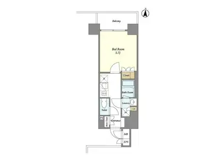 ライトテラス錦糸町(ワンルーム/5階)の間取り写真