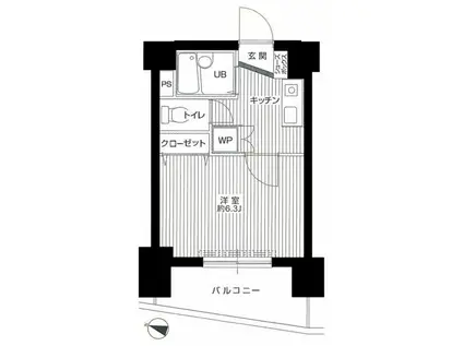 ロアール御茶ノ水順天堂大学前(1K/2階)の間取り写真