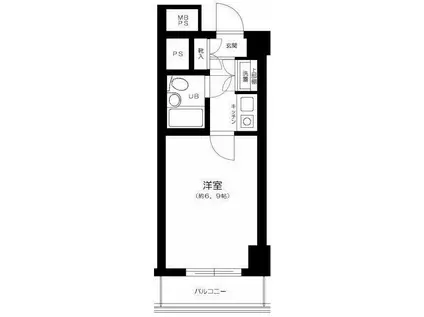 ヴェラハイツ蔵前(1K/5階)の間取り写真