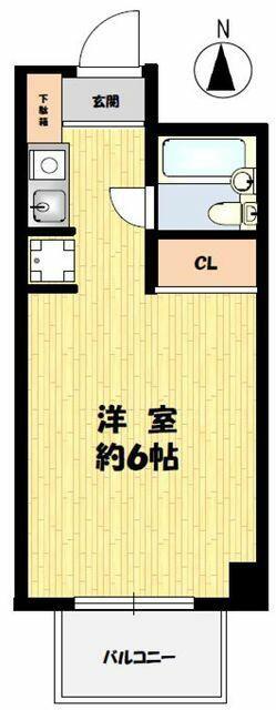 音羽ホームズ(ワンルーム/1階)の間取り写真