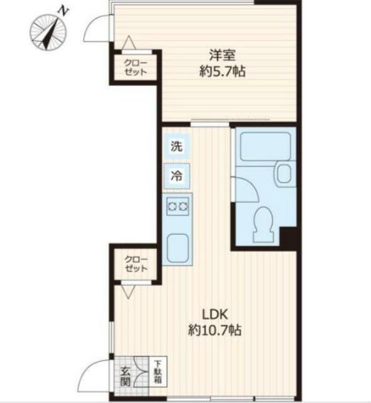 向丘・旬創館(1LDK/2階)の間取り写真