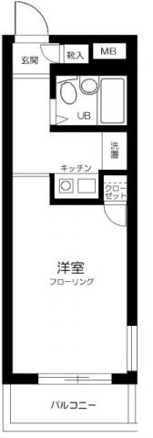 スカイコート本郷東大前(1K/3階)の間取り写真