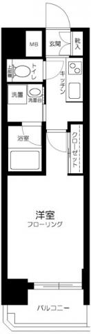 サンテミリオンお茶の水(1K/3階)の間取り写真