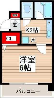 モンシェール錦糸町(1K/10階)の間取り写真