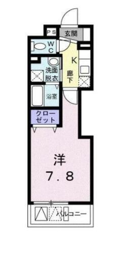 グレイス スクエア(1K/4階)の間取り写真
