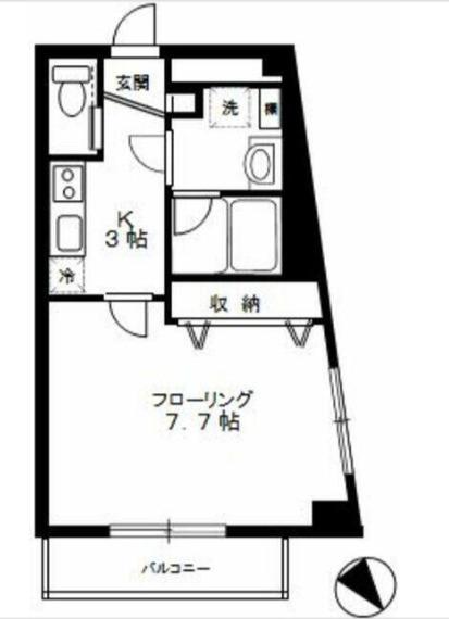 A・LA・MODE東向島(1K/2階)の間取り写真