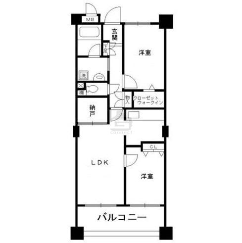 サングランパ(2LDK/3階)の間取り写真