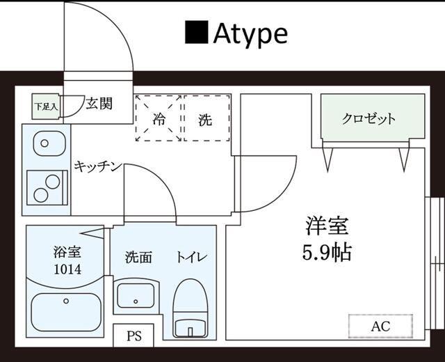 レピュア本郷レジデンス(1K/地下階)の間取り写真