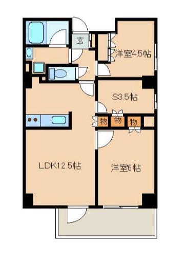レジディア文京音羽(2SLDK/3階)の間取り写真